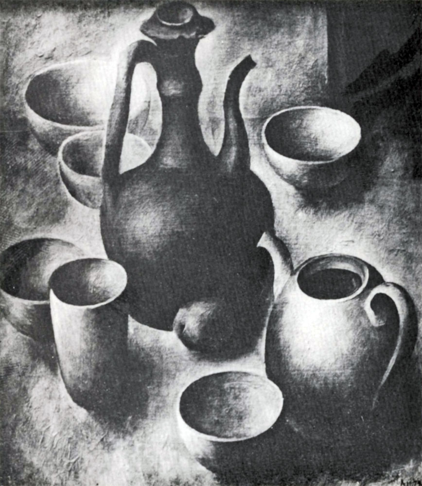 «Натюрморт із глеком». 1979. Оргаліт, олія